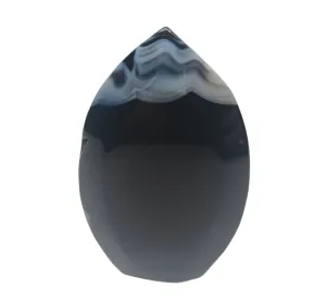 119G Black Banded Agate Teardrop Point