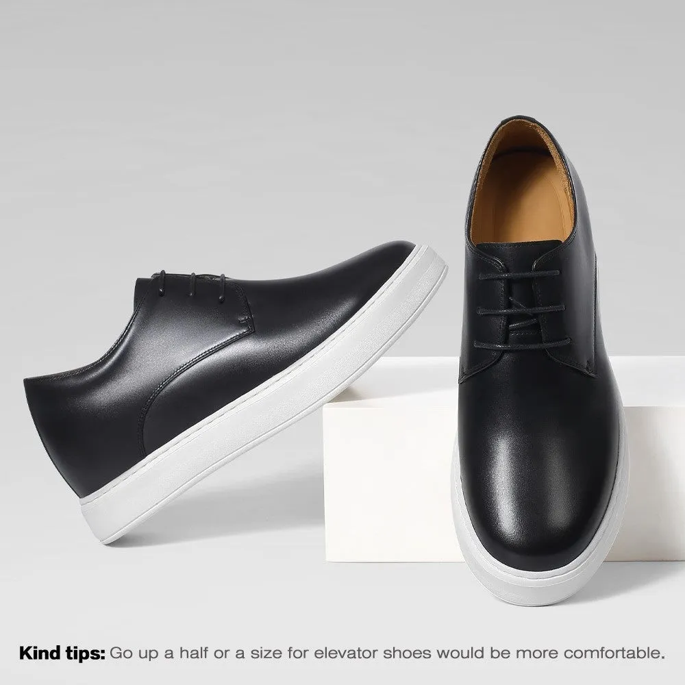 7 CM / 2.76 Inches CMR CHAMARIPA Men's Black Casual Elevator Sneakers