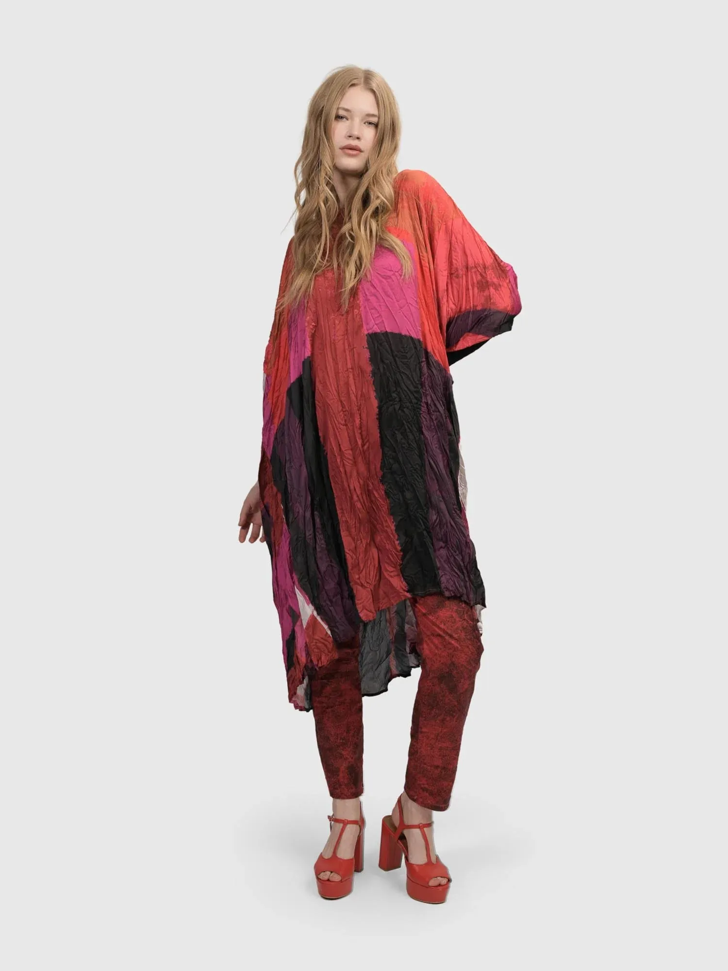 AD106M SATIN CRUSH MAGENTA DRESS