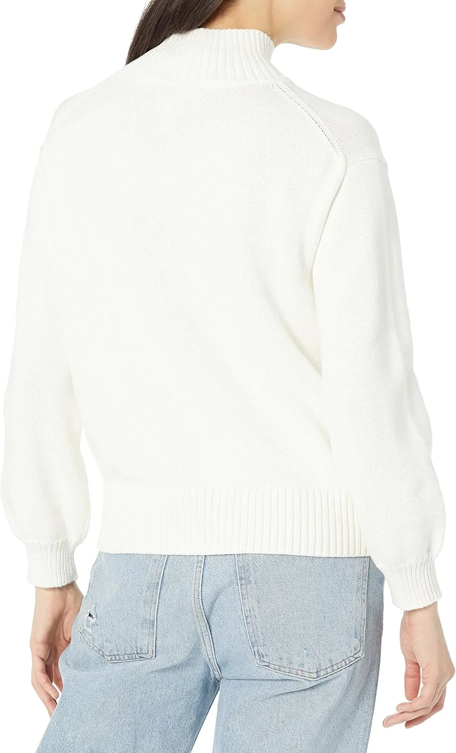 Amazon Essentials Women's Pull-Over Cotton Sweaters, Funnel-Neck, Available in Plus Size