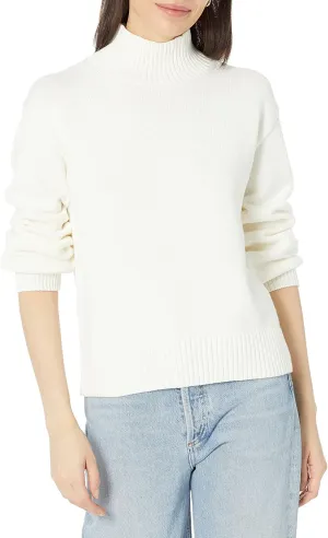 Amazon Essentials Women's Pull-Over Cotton Sweaters, Funnel-Neck, Available in Plus Size