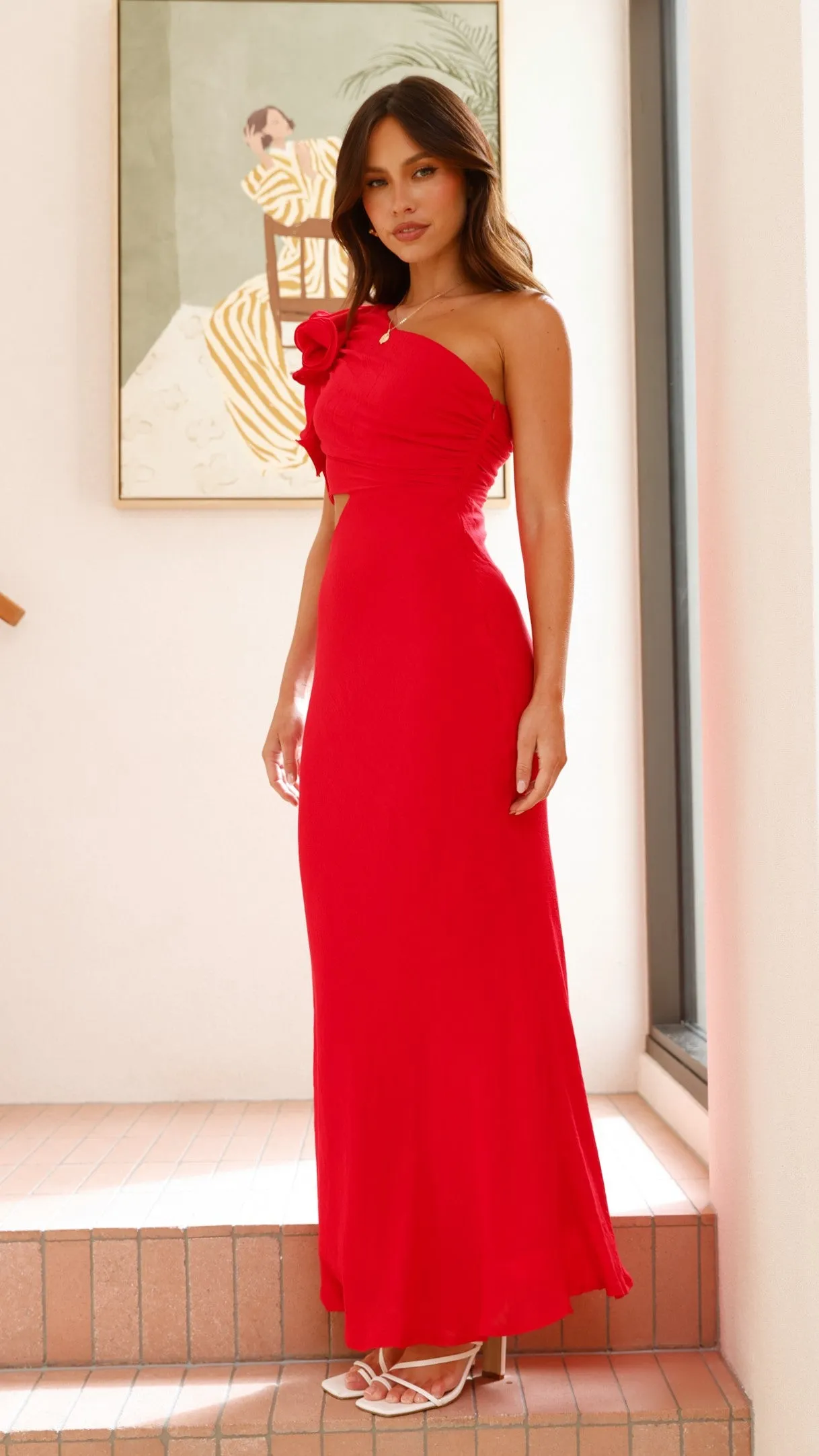 Amina Maxi Dress - Red