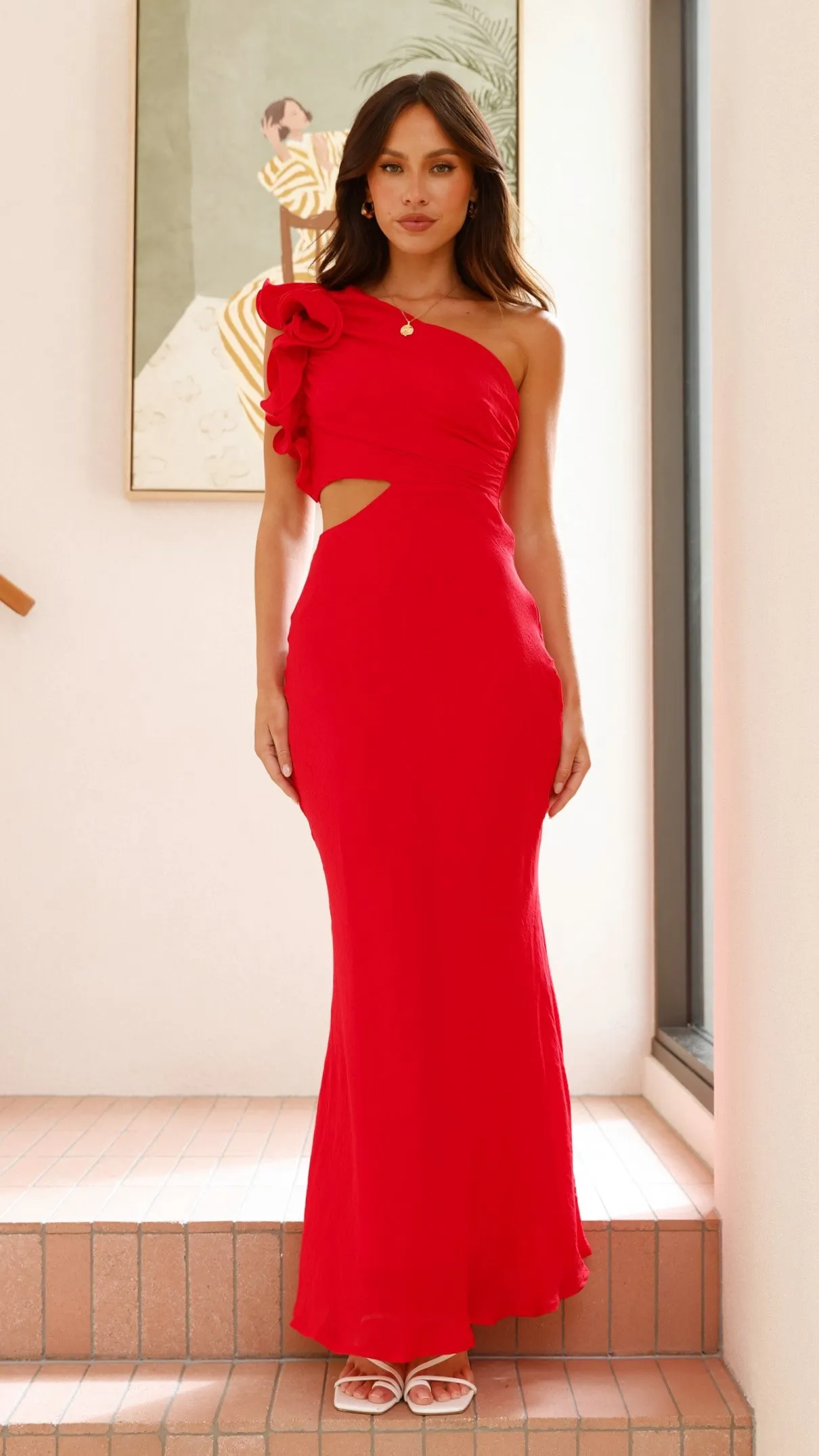 Amina Maxi Dress - Red