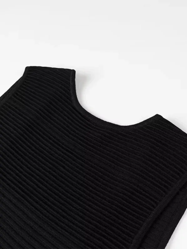 Barcelona Holiday Black Dress Backless Zipper Dress