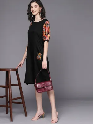 Black Sheath Midi Dress