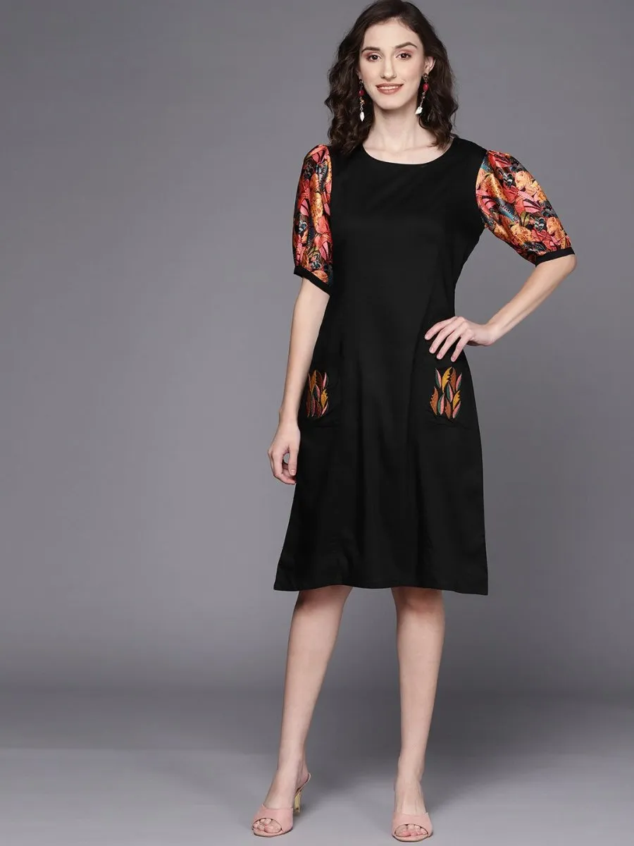 Black Sheath Midi Dress