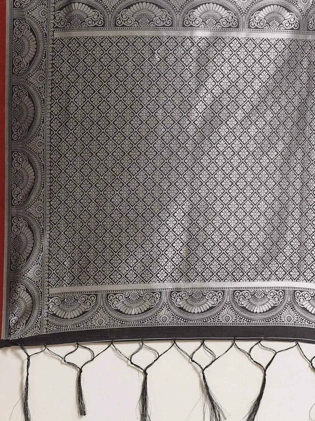 Black Woven Design Brocade Saree
