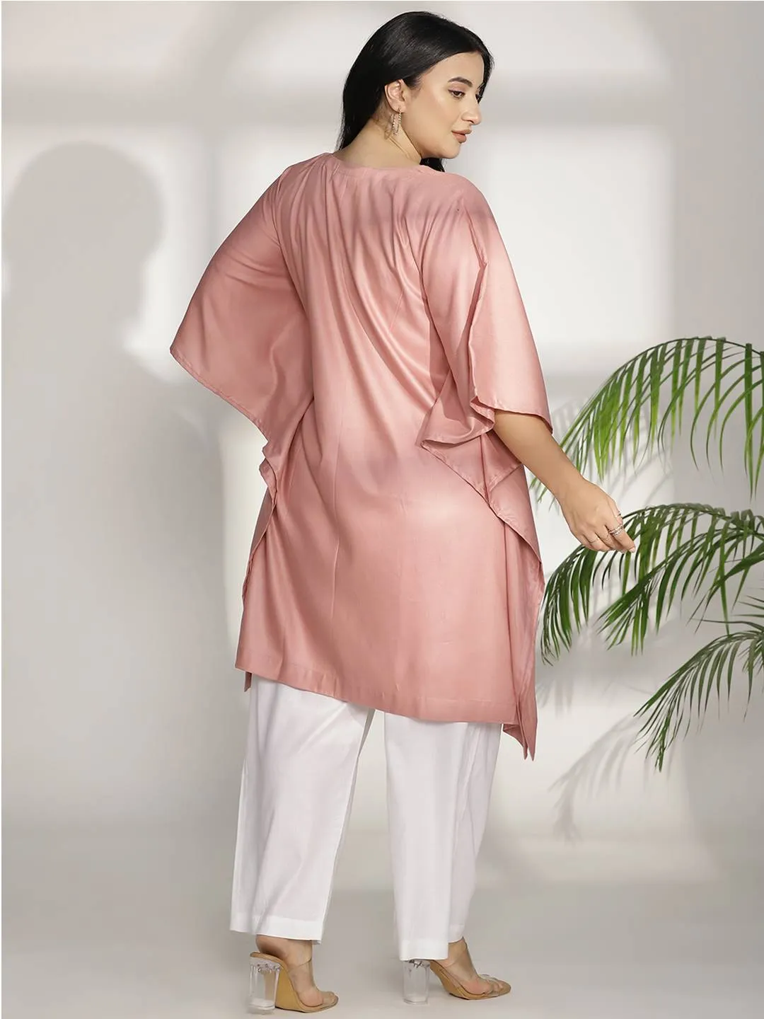 Blush Rayon LongKurta - GulabiRang