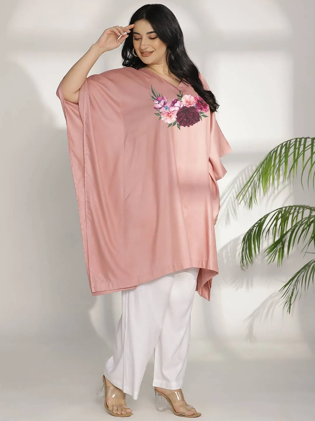 Blush Rayon LongKurta - GulabiRang