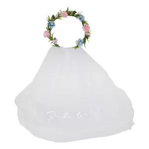 Boho Bride Headband with Embroidered Each