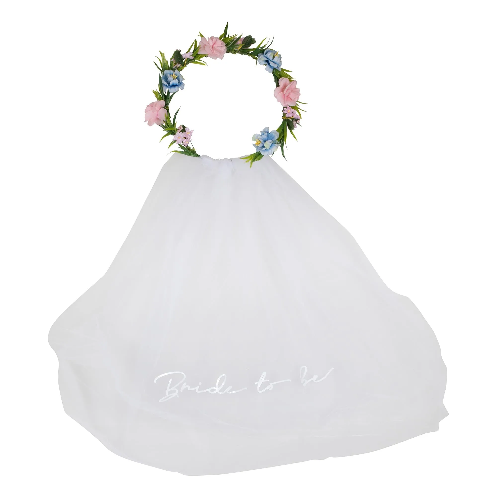 Boho Bride Headband with Embroidered Each
