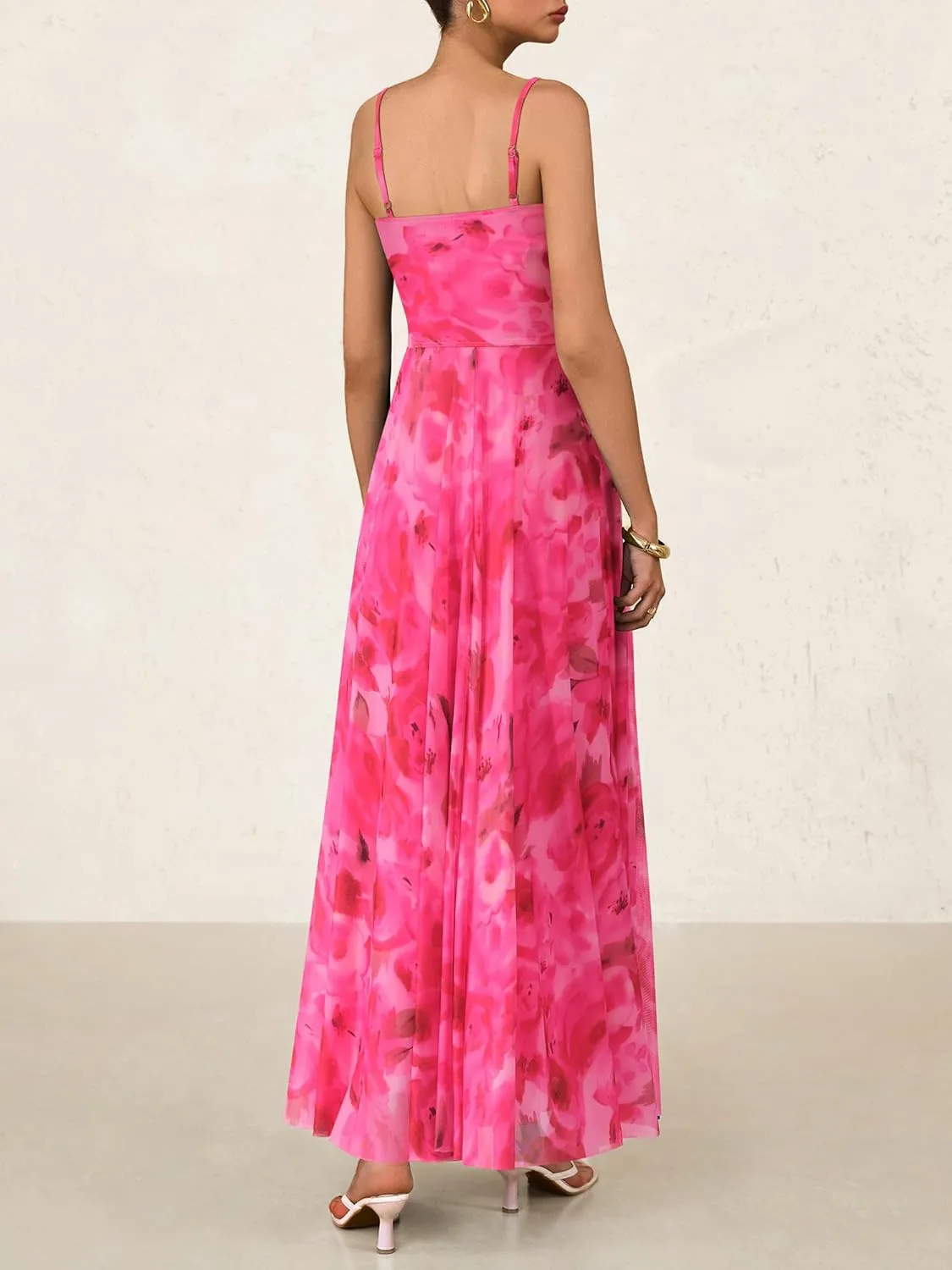 BTFBM Women Summer Floral Maxi Dresses Elegant Spaghetti Strap Dress Printed Party Dress Beach Long Dresses