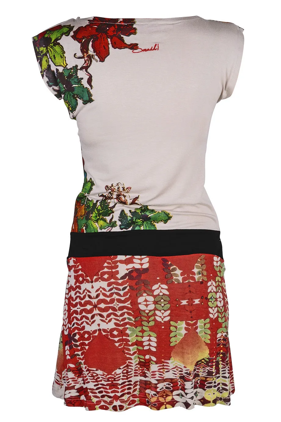 BUDIKE Beige Printed Dress