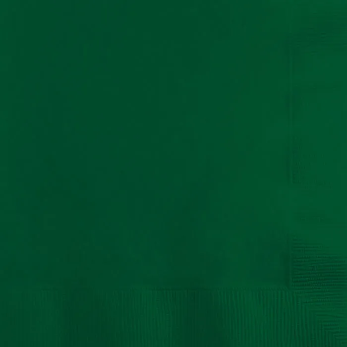 Bulk Hunter Green Beverage Napkins 3 ply (500 per Case)
