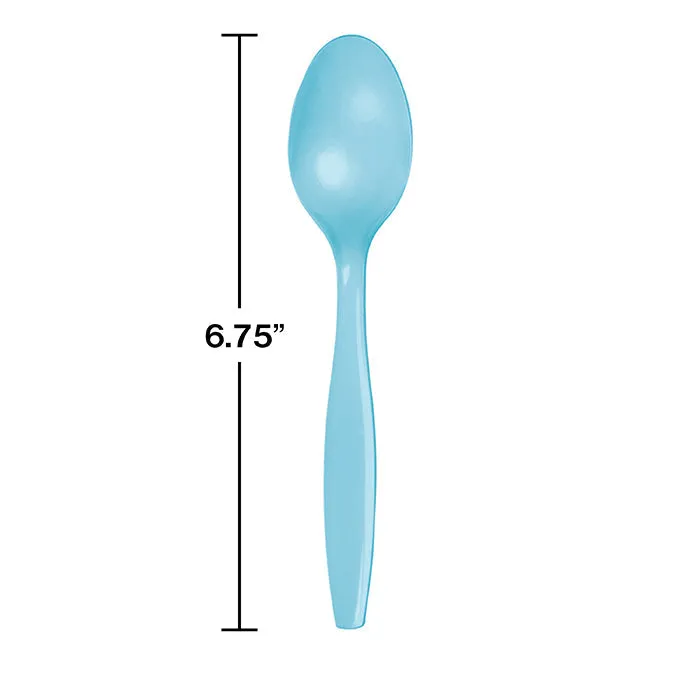 Bulk Pastel Blue Bulk Plastic Spoons (600 per Case)