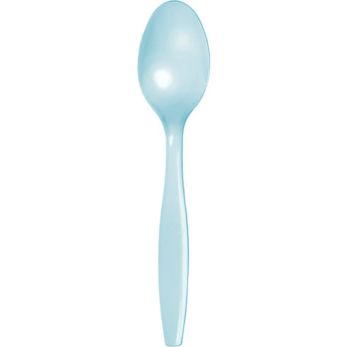 Bulk Pastel Blue Bulk Plastic Spoons (600 per Case)