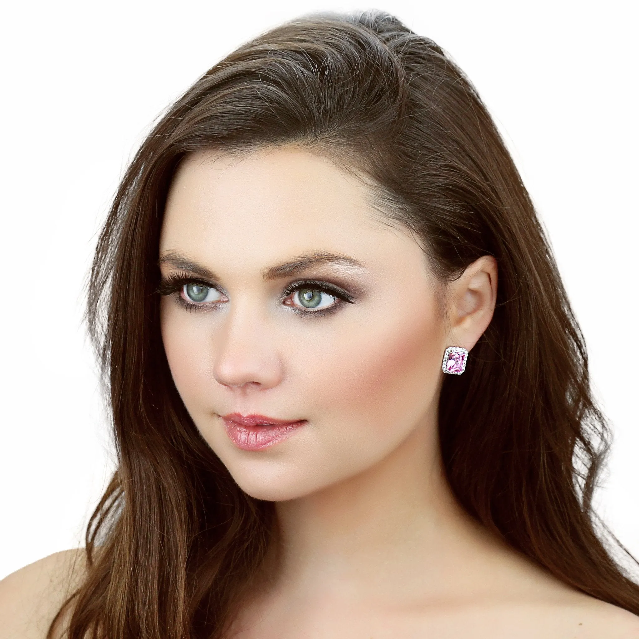 Candy Square Cubic Zirconia Studs