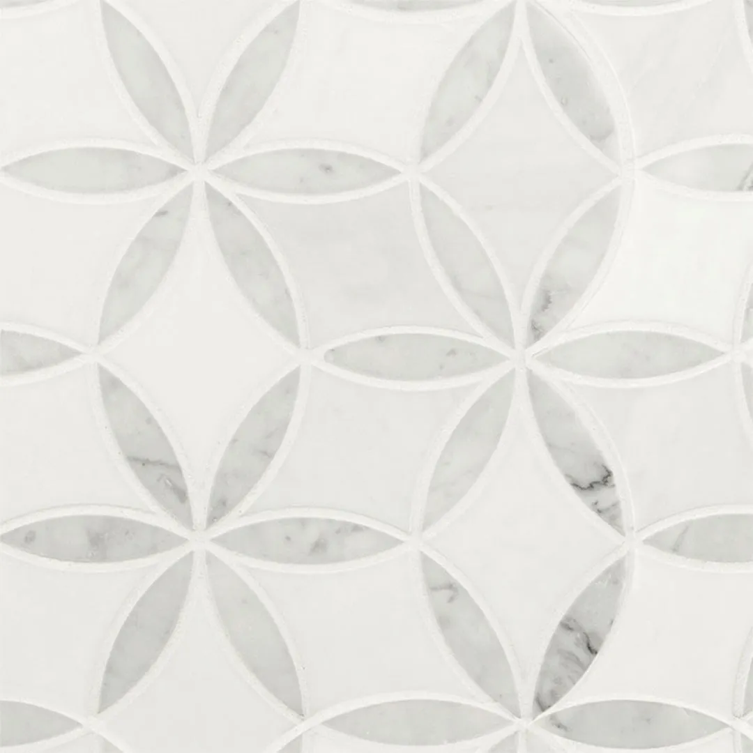 Carrara White La Fleur - Stone Tile