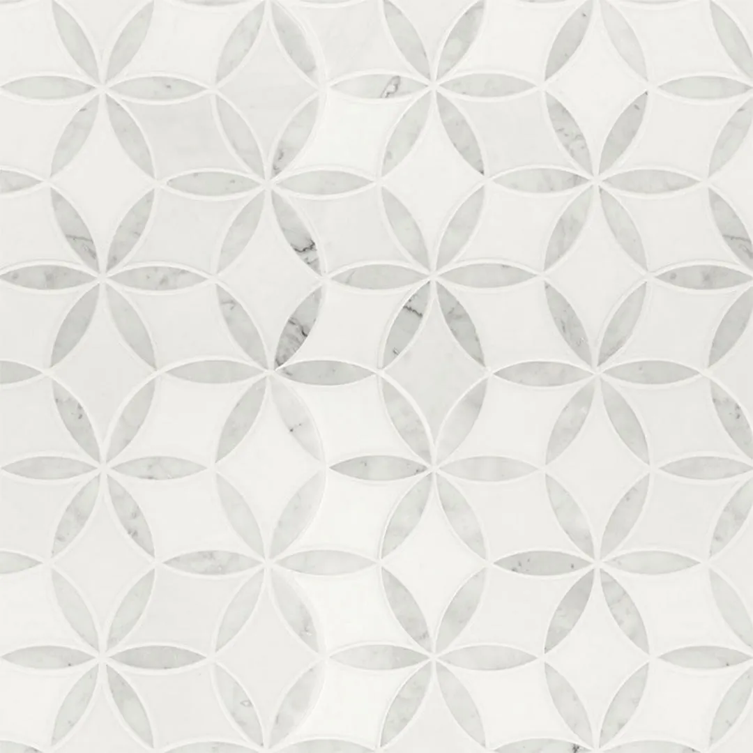 Carrara White La Fleur - Stone Tile
