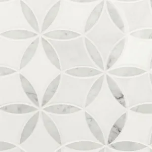 Carrara White La Fleur - Stone Tile