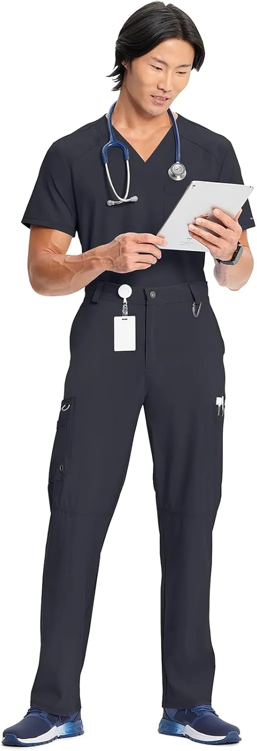 Cherokee Men's Scrub Pants Modern Fit 6 Pockets Tapered Leg with Drawstring CK200A