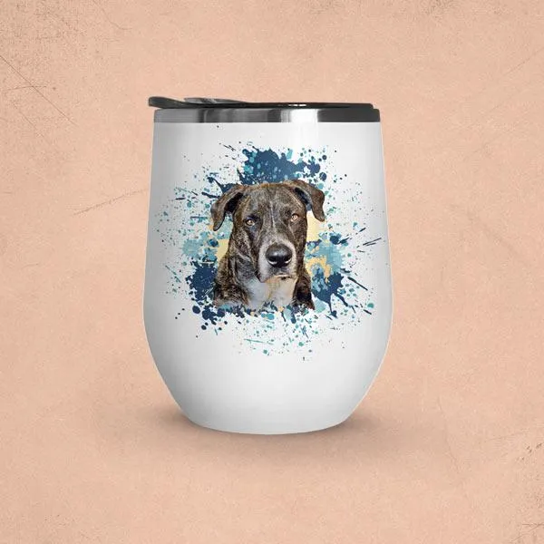 Custom Pet Art Wine Tumbler