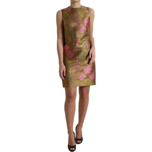 Dolce & Gabbana Elegant Floral Shift Sleeveless Mini Dress