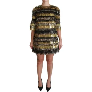 Dolce & Gabbana Elegant Sheath Mini Leopard Dress