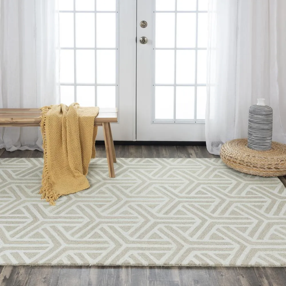 Ellis | Large Modern Luxury Ivory Tufted Area Rug