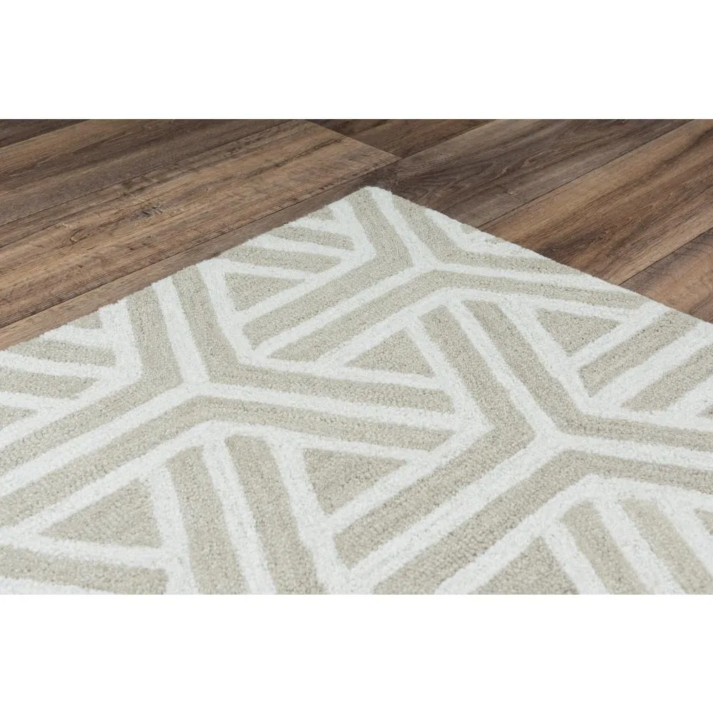 Ellis | Large Modern Luxury Ivory Tufted Area Rug