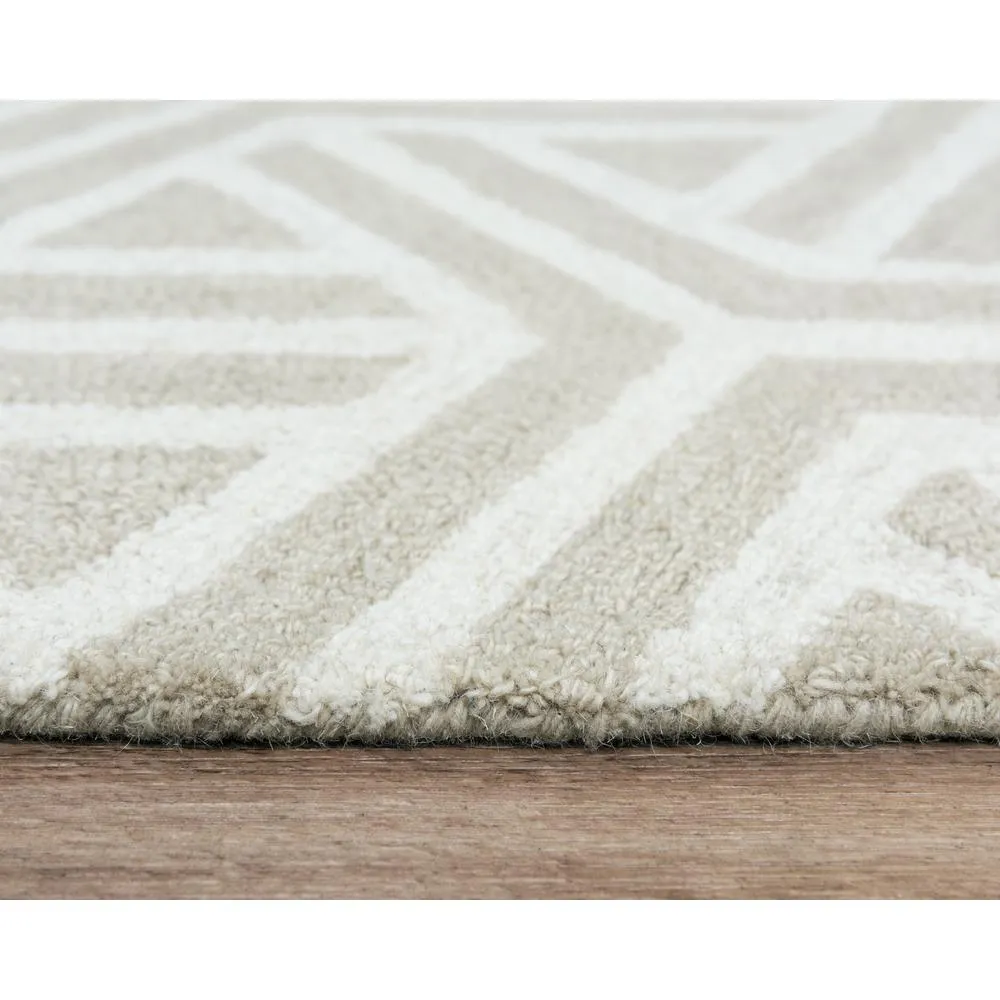 Ellis | Large Modern Luxury Ivory Tufted Area Rug