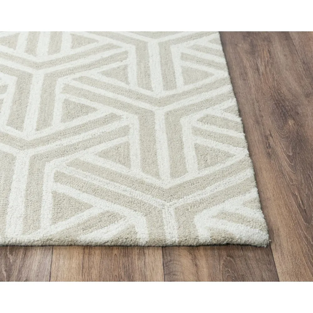 Ellis | Large Modern Luxury Ivory Tufted Area Rug