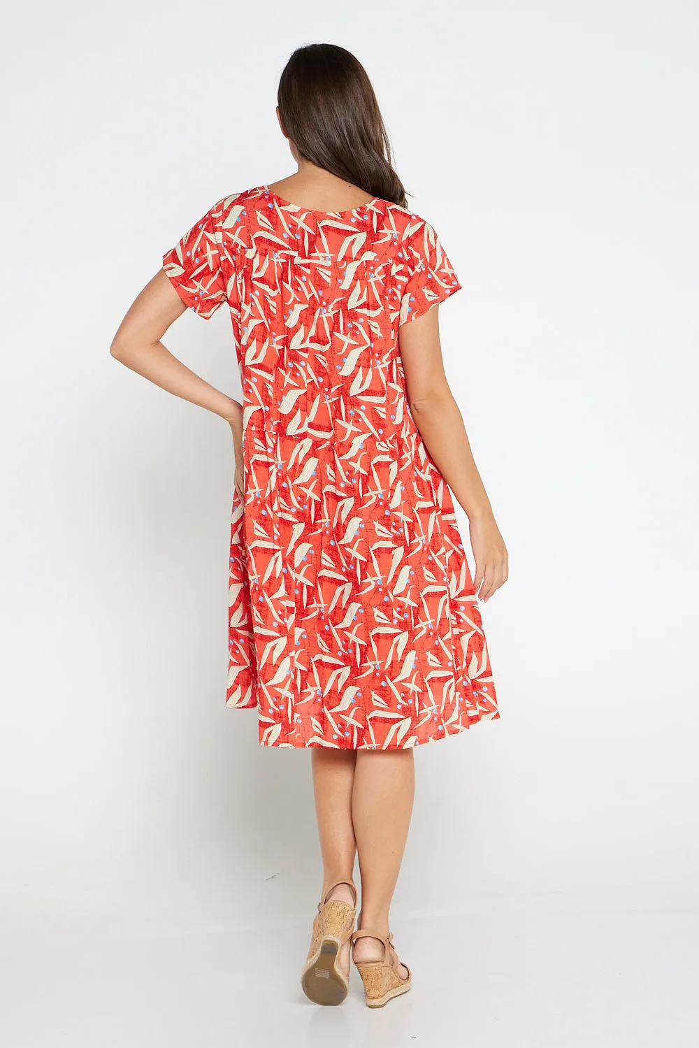 Emery Cotton Dress - Vermillion Olive Tree