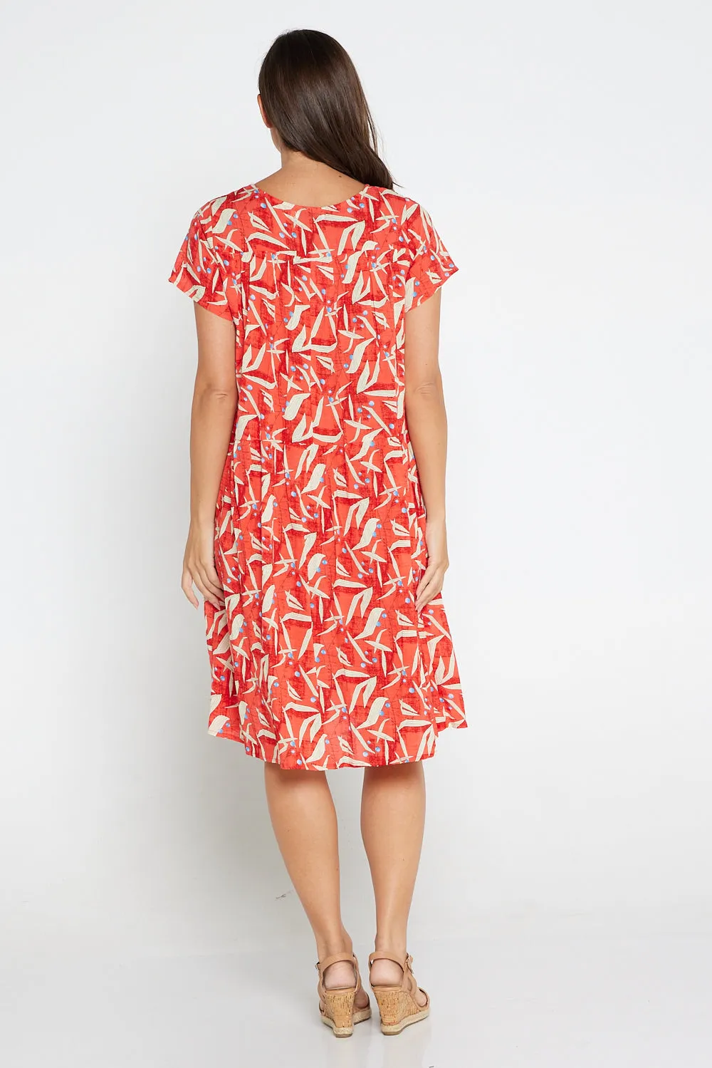 Emery Cotton Dress - Vermillion Olive Tree