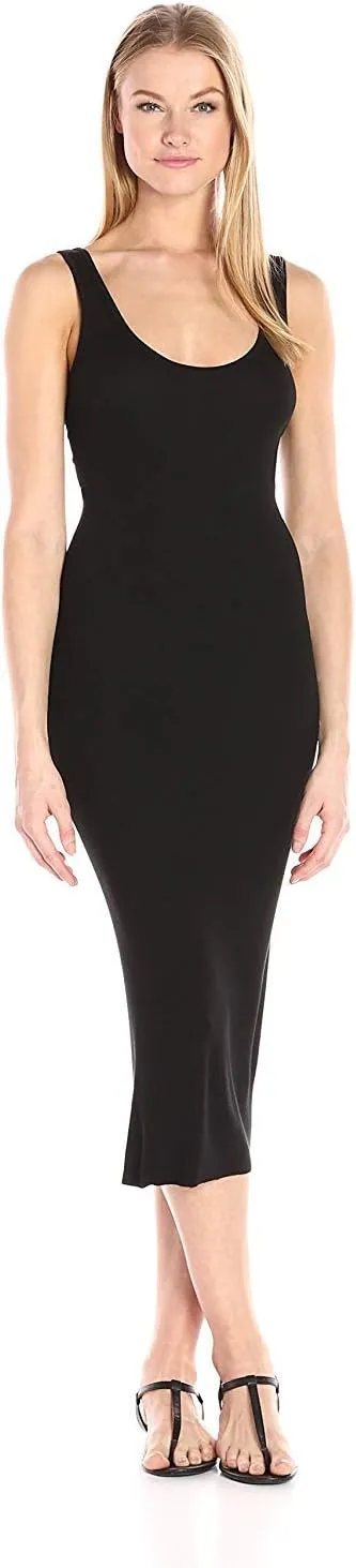 Enza Costa Women's Stretch Silk Rib Tank Midi Dress