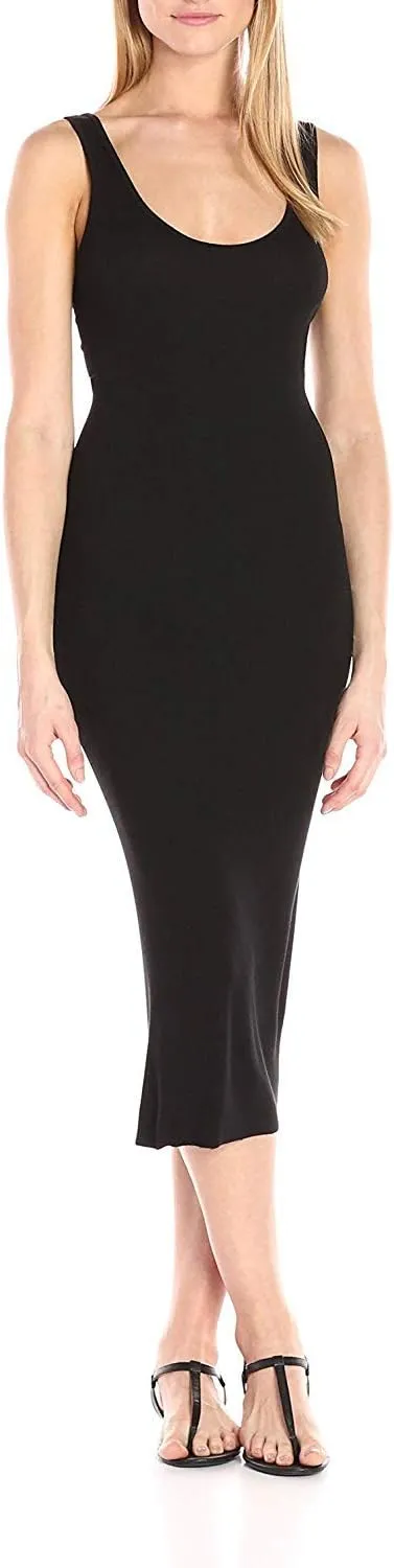 Enza Costa Women's Stretch Silk Rib Tank Midi Dress