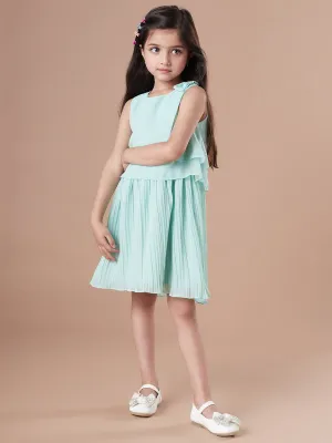 Girls Round Neck Georgette Dress