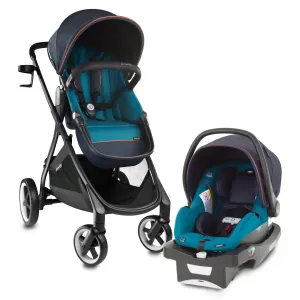 Gold Shyft Smart Modular Travel System w/ LiteMax Smart Infant Car Seat - Sapphire Blue