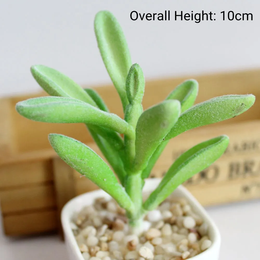 Green Flocking Artificial Succulents Plants Home Garden Decoration Flower Arrangement Bathroom Accessories Planta Artificial