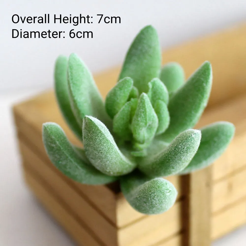 Green Flocking Artificial Succulents Plants Home Garden Decoration Flower Arrangement Bathroom Accessories Planta Artificial