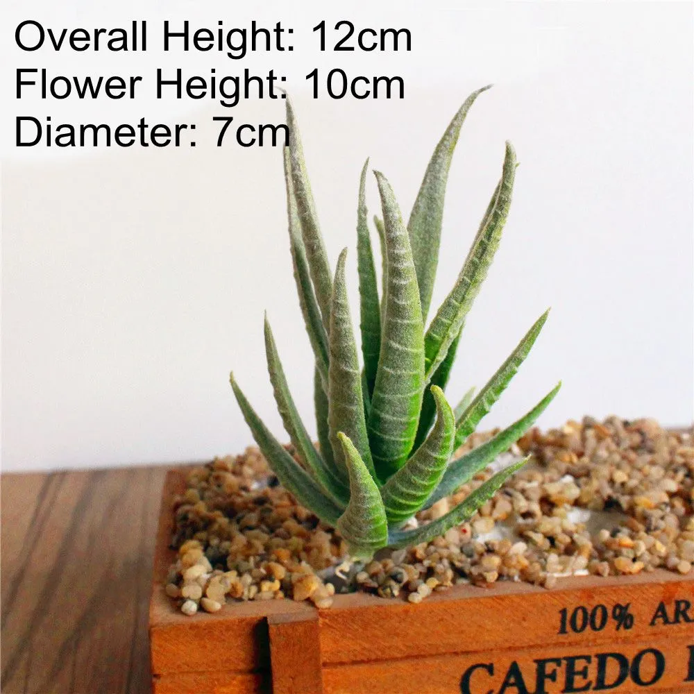 Green Flocking Artificial Succulents Plants Home Garden Decoration Flower Arrangement Bathroom Accessories Planta Artificial
