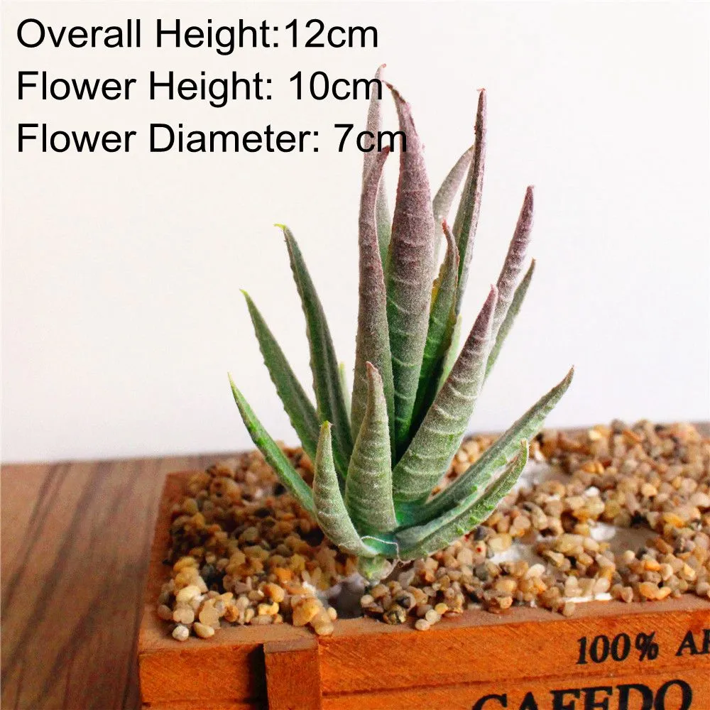 Green Flocking Artificial Succulents Plants Home Garden Decoration Flower Arrangement Bathroom Accessories Planta Artificial