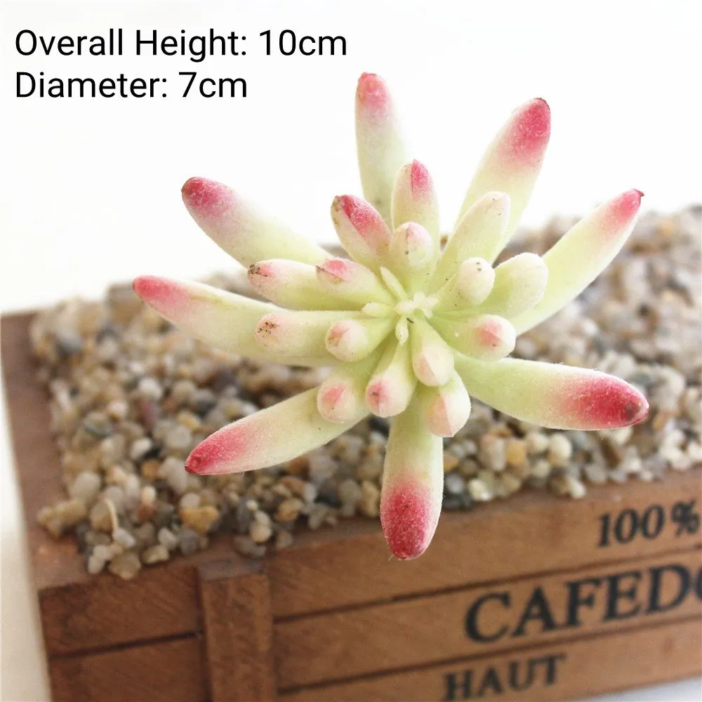 Green Flocking Artificial Succulents Plants Home Garden Decoration Flower Arrangement Bathroom Accessories Planta Artificial