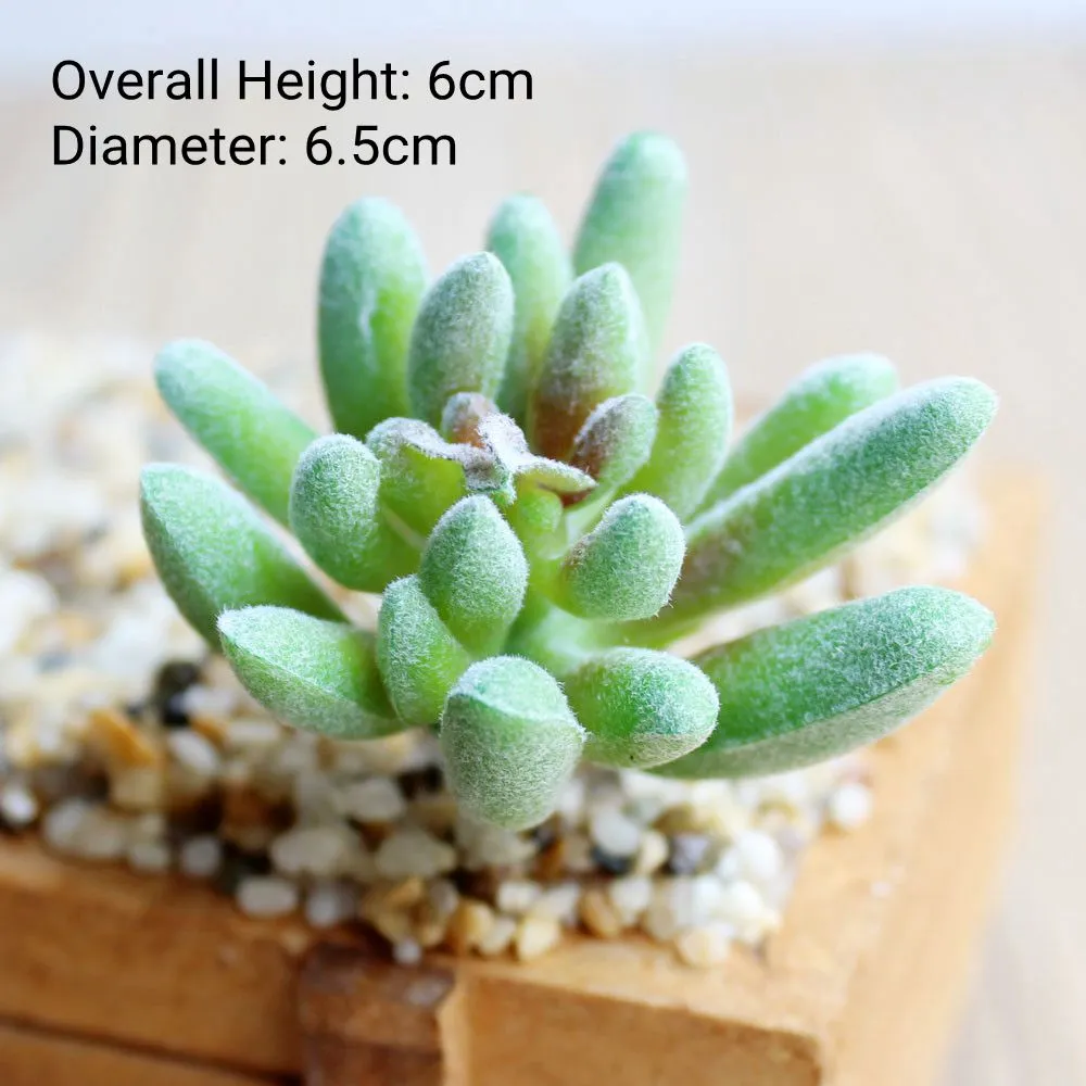 Green Flocking Artificial Succulents Plants Home Garden Decoration Flower Arrangement Bathroom Accessories Planta Artificial