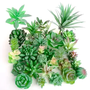 Green Flocking Artificial Succulents Plants Home Garden Decoration Flower Arrangement Bathroom Accessories Planta Artificial
