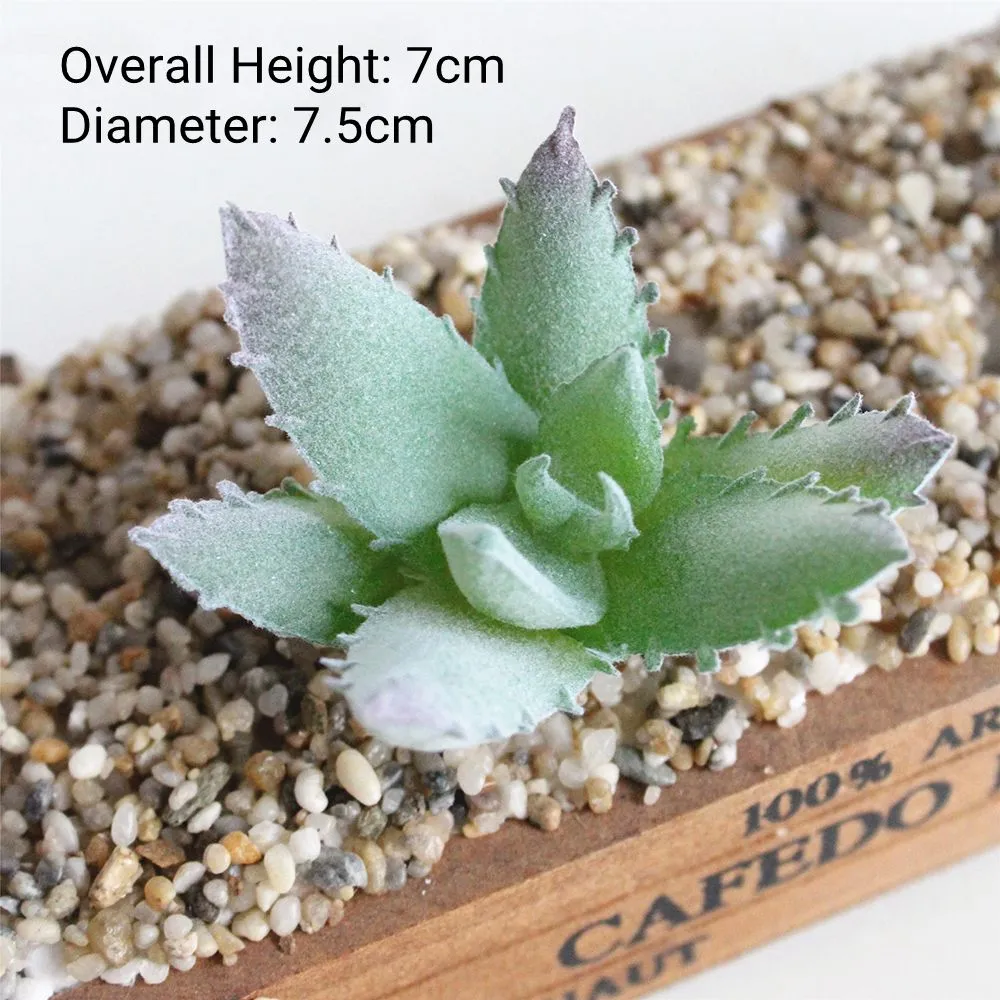 Green Flocking Artificial Succulents Plants Home Garden Decoration Flower Arrangement Bathroom Accessories Planta Artificial