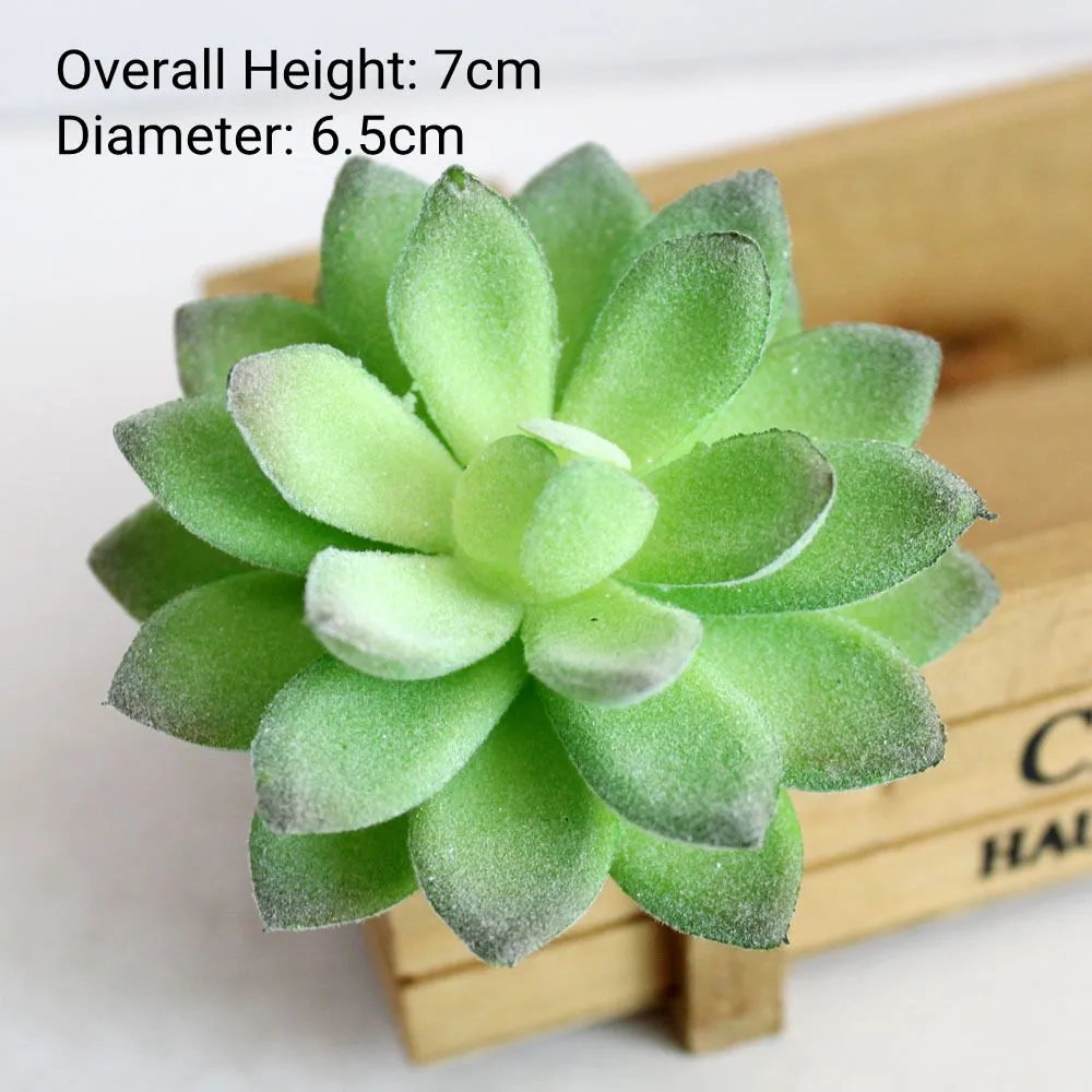 Green Flocking Artificial Succulents Plants Home Garden Decoration Flower Arrangement Bathroom Accessories Planta Artificial