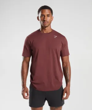 Gymshark Crest T-Shirt - Washed Burgundy