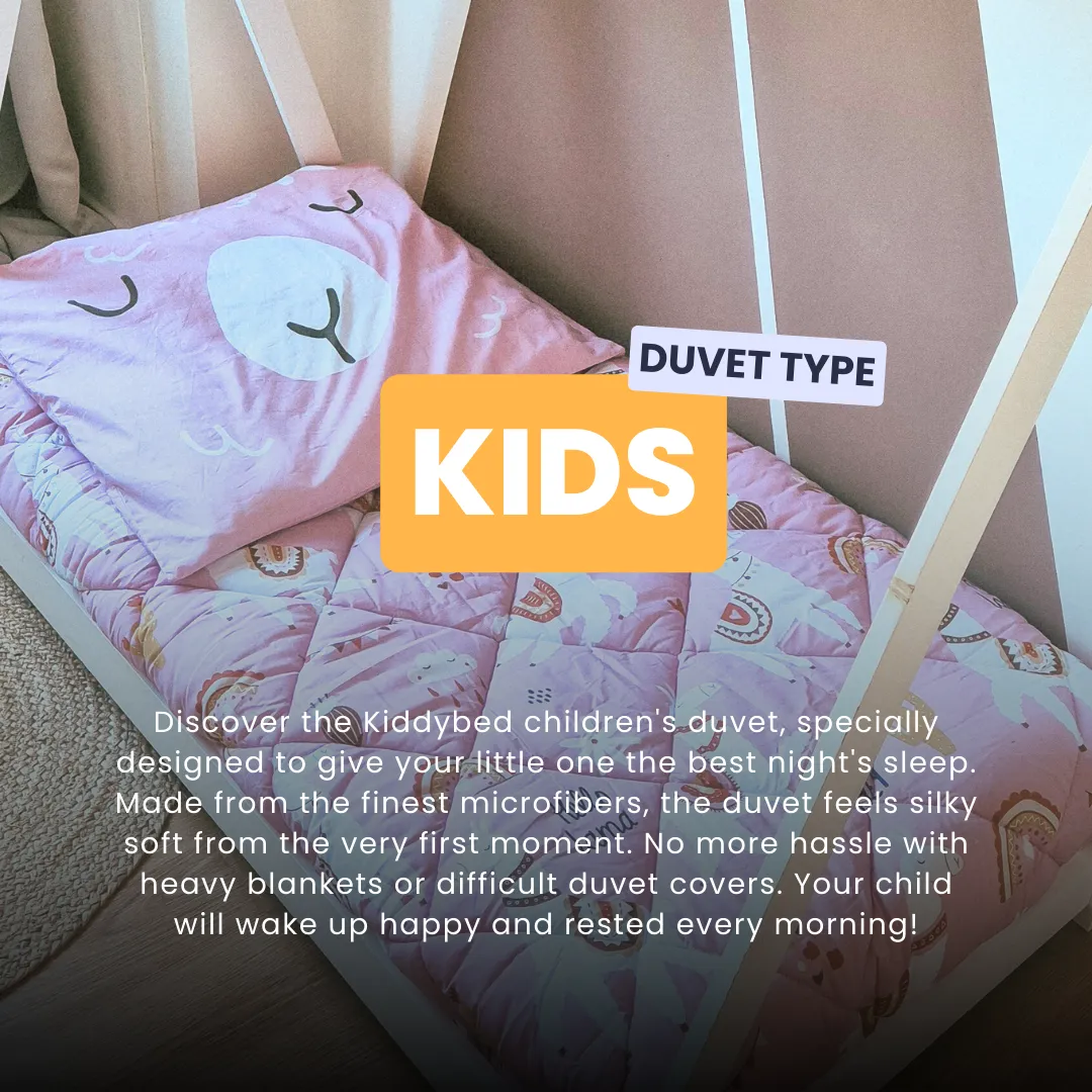 HappyDuvet Kids - Lizzy Lama - 100% Cotton All season Coverless duvet