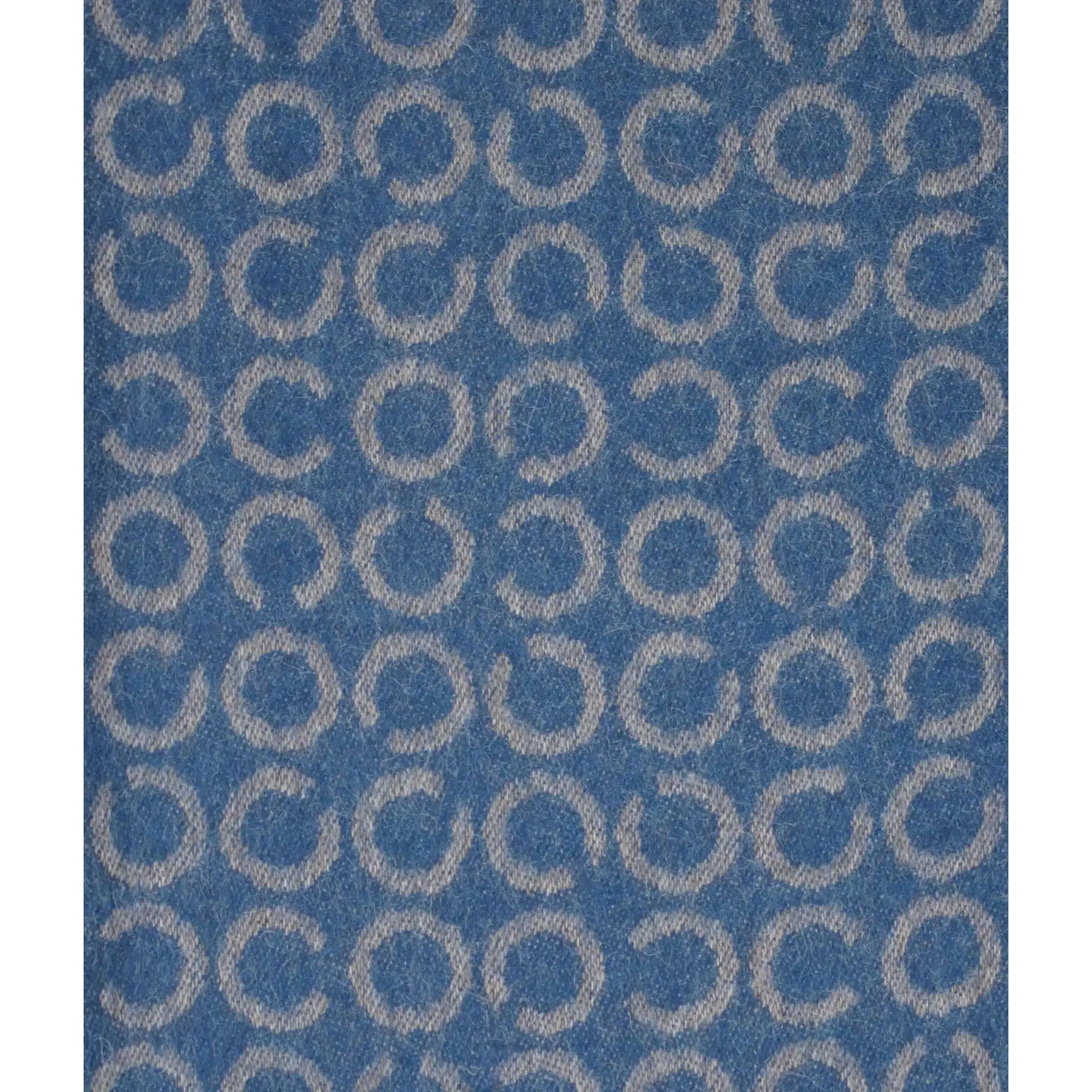 Indigo Blue and Grey 100% Baby Alpaca Wool Sidney Throw (200cm x 130cm)